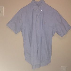 Short sleeve polo button down